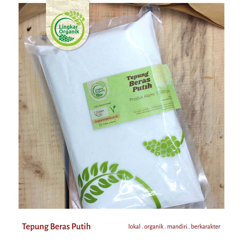 

Tepung beras putih Organik 500gr Lingkar Organik / Tepung Organik Beras Putih / Organic Flour