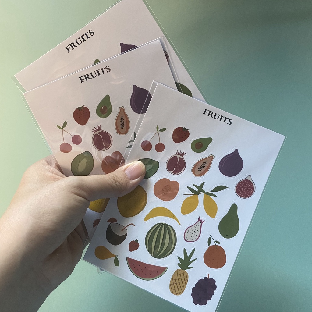 

Stiker Dekorasi Buah-Buahan Musim Panas Lucu Kawaii / Sticker Tropical Fruits Summer Aestethic Cute