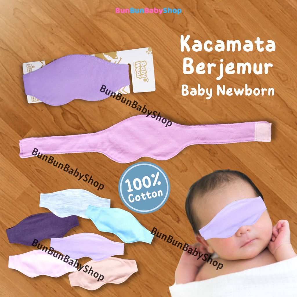 Kacamata Bayi Polos Eye Mask Perawatan New Born Penutup Pelindung Mata Perlengkapan Baby Baru Lahir Unisex Murah Bunbunbabyshop