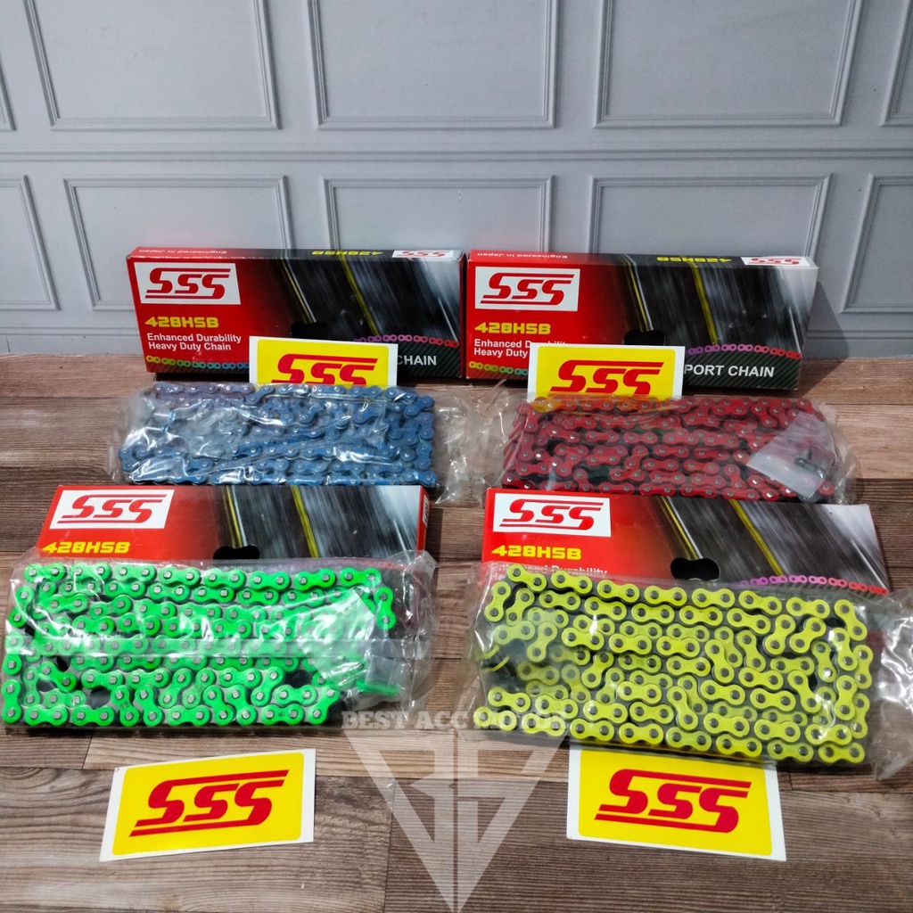 RANTAI SSS HSB 428 140L KLX150 CRF150L CBR150 R15 XABRE VIXION NINJA SATRIA MXKING JUPITER RANTAI MO