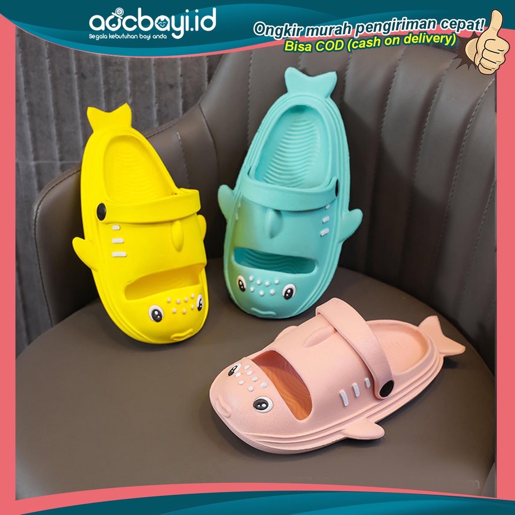 PROMO 10.10 PUNCAK ☀ACCBAYI☀ SA033 SANDEL Sandal Baby Shark / Sandal Hiu / Sandal Anak Lucu / Sandal Import ANAK BAYI