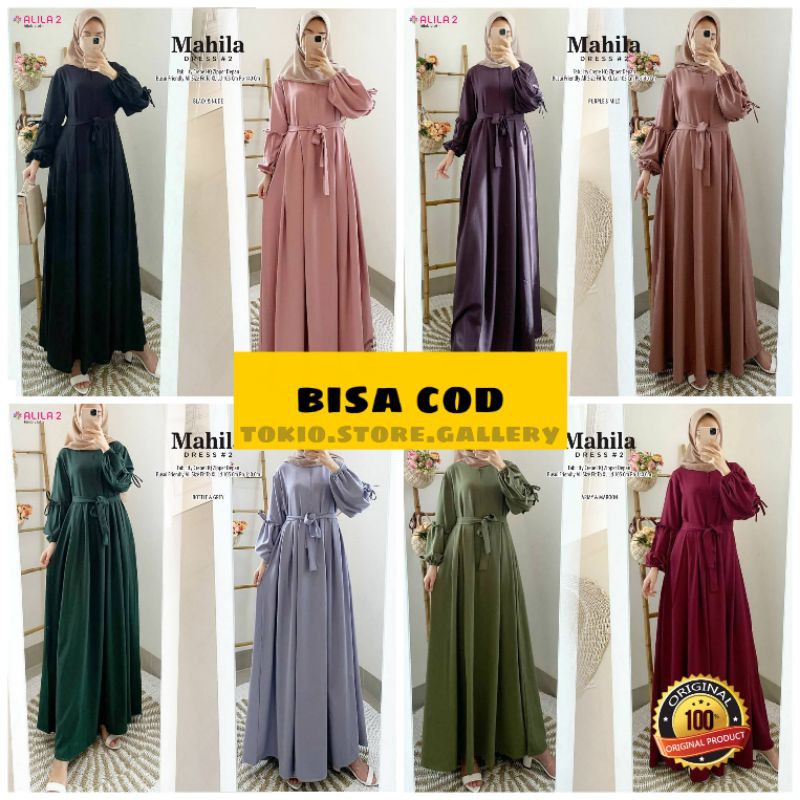Mahila #2 dress syari premium ity crepe | gamis busui cantik polos | gamis muslimah ori alila2