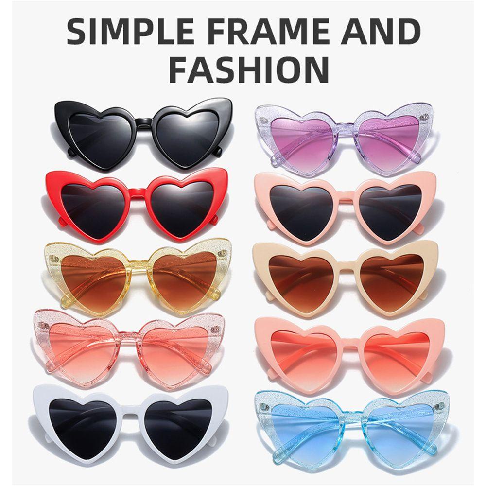 Wonder Kacamata Hitam Berbentuk Hati Fashion Wanita Cinta Heart Sunglasses Eyewear