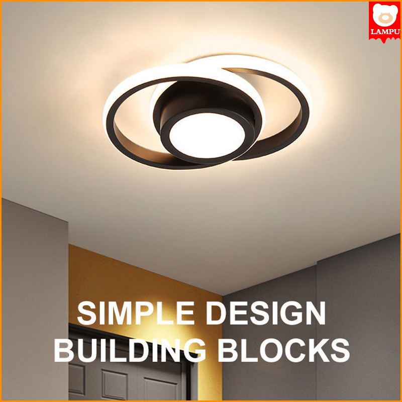 3 Warna Lampu Plafon LED Modern Ruang Tamu Ruang Sederhana Lampu Plafon LED Lampu dekorasi rumah rua