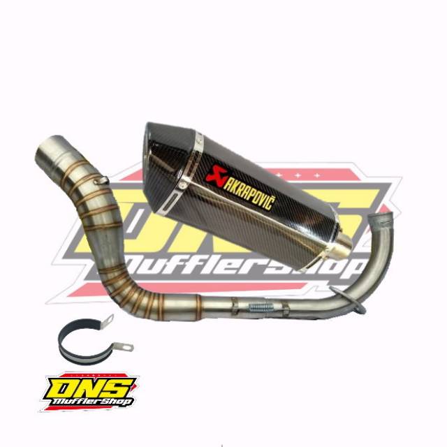 KNALPOT RACING MURAH AKRAPOVIC LAYANG FULLSET UNTUK MOTOR VARIO 150 PCX AEROX NMAX XMAX