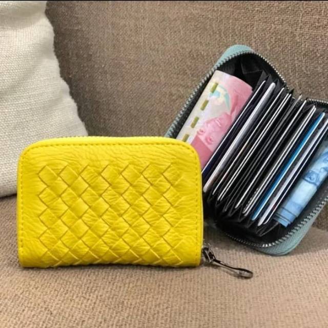 Card Holder Tipe Dompet Polos Anyam Khas Botega