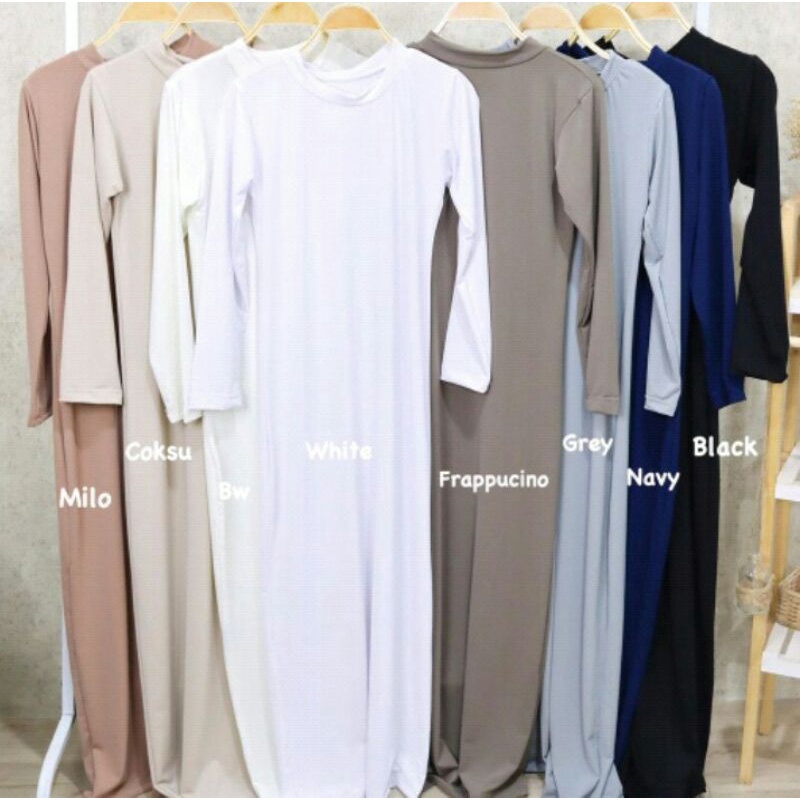 GAMIS MANSET LENGAN PANJANG SPANDEK||DALAMAN GAMIS/KAFTAN