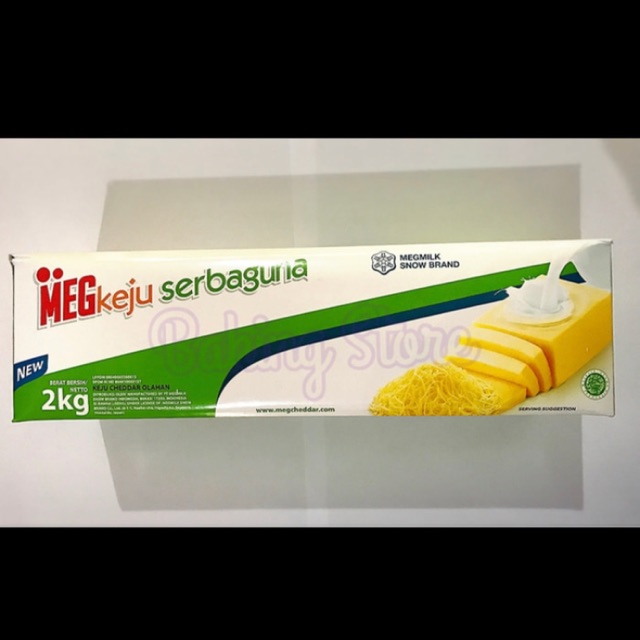 Keju Cheddar Cheese Meg 8x2kg - Gosend Only!!!