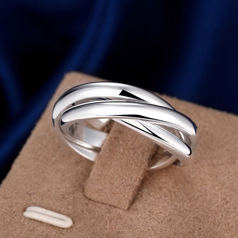 Cincin Sterling Silver 925 Ukuran 5-10 Untuk Pria Dan Wanita