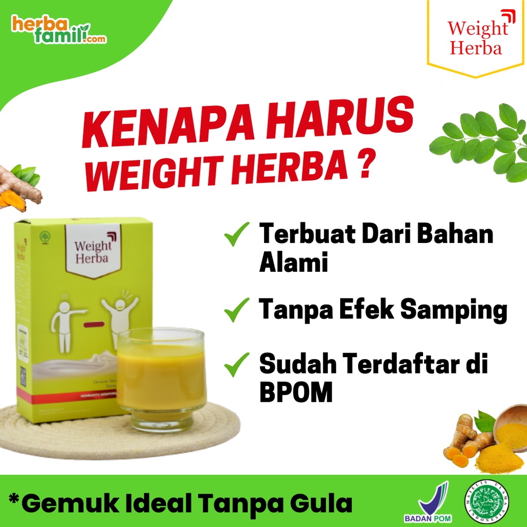 PAKET 2 BOX SUSU WEIGHT HERBA | Susu Penggemuk Badan Penambah Nafsu Makan Penambah Kalori Lancarkan Saluran Pencernaan