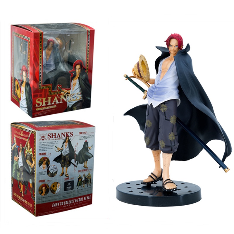 Mainan Action Figure Model Anime One Piece Rambut Merah Shanks Bahan PVC Ukuran 17cm Untuk Koleksi Anak