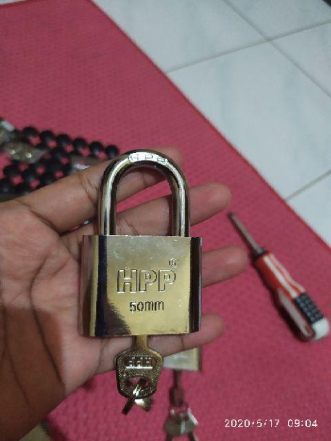 Gembok Putih 50 Mm Leher Pendek Hpp