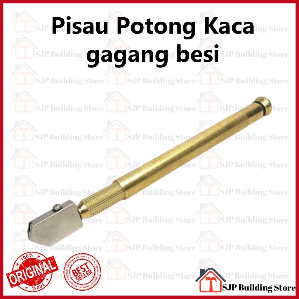 Pisau Potong Kaca Gagang Besi l Oil Cutter l Pemotong Kaca