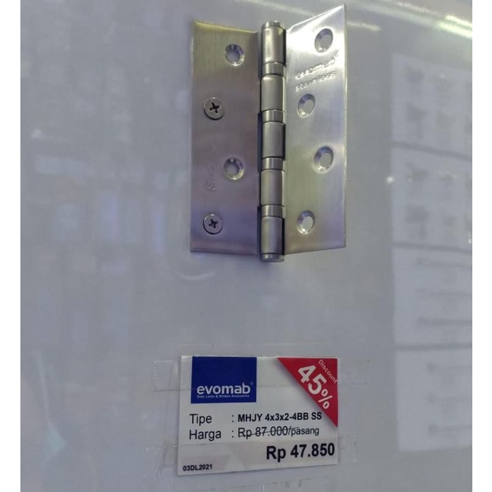 Evomab Engsel Pintu / Grendel Pintu  MHJY-4X3X2-4BB-SS