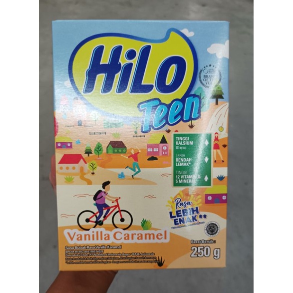 

Hilo Teen Vanilla Caramel 250 gram - Susu Tinggi Kalsium Rendah Lemak