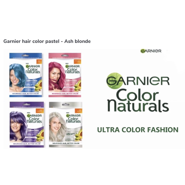 Garnier Color Natural Ultra Color hair color warna pastel - Ash blonde Blue Deep Lavender Pink