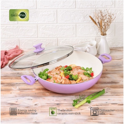 GreenPan Delight Lavender Cvd Wok 32 cm / 5.43 L