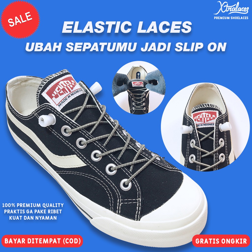 TALI SEPATU ELASTIS BULAT / LOCK LACES / TALI SEPATU KARET