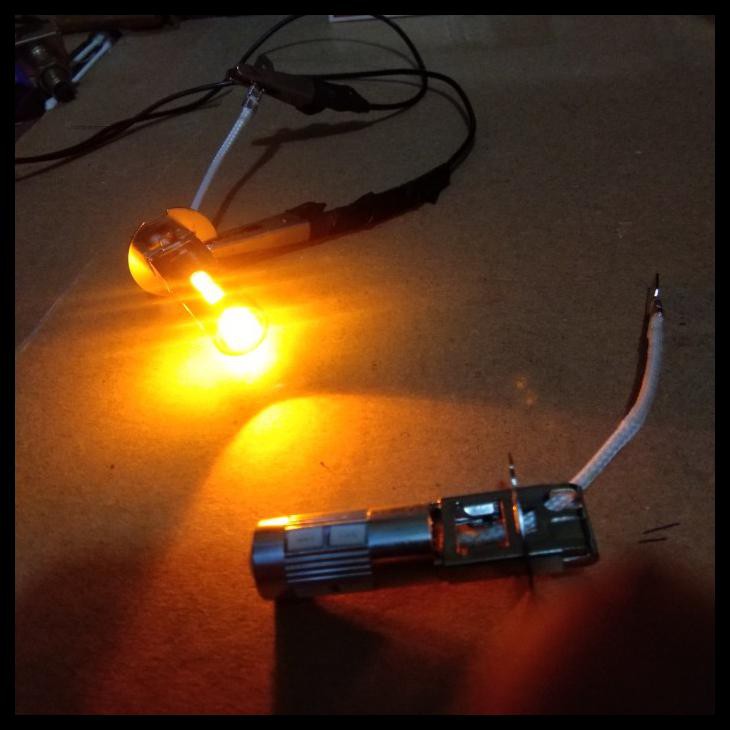 TERLARIS LAMPU LED H3 LAMPU KABUT / FOG LAMP H3 12V KUNING 