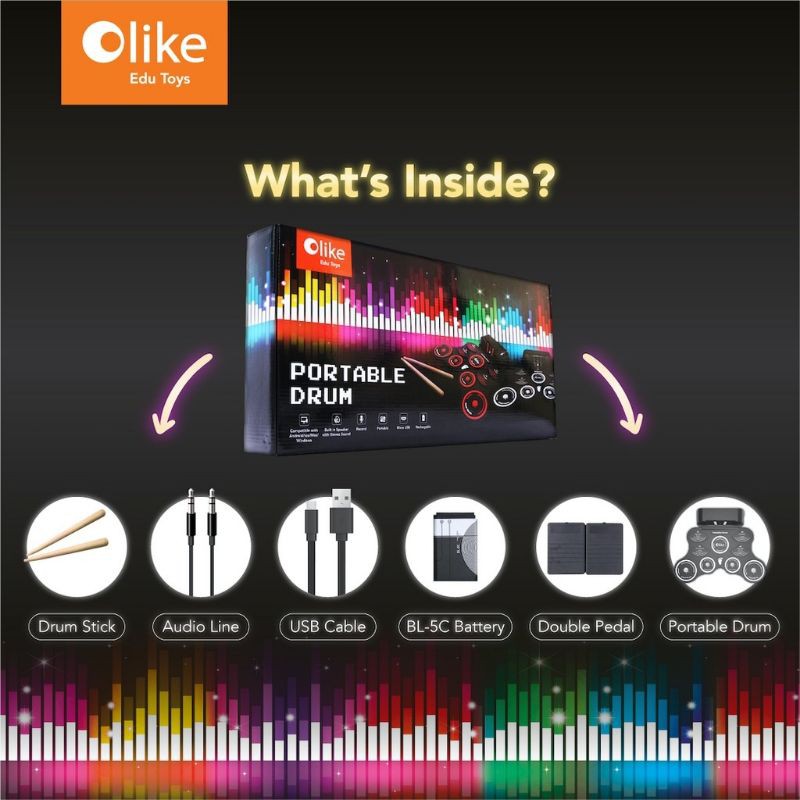 OLIKE PORTABLE DRUM ELEKTRIK GARANSI RESMI OLIKE