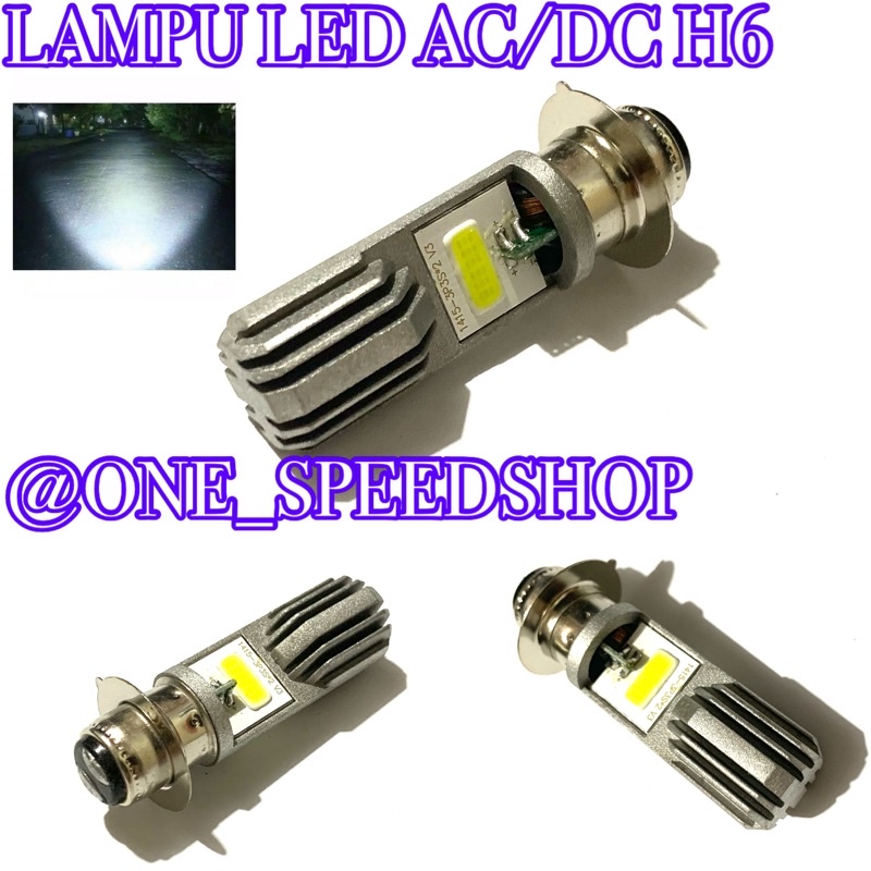 Lampu LED Utama Depan 2Led Motor Bebek dan Matic Soket H6 Led 2 Sisi  PnP - Putih (MIKACHI)