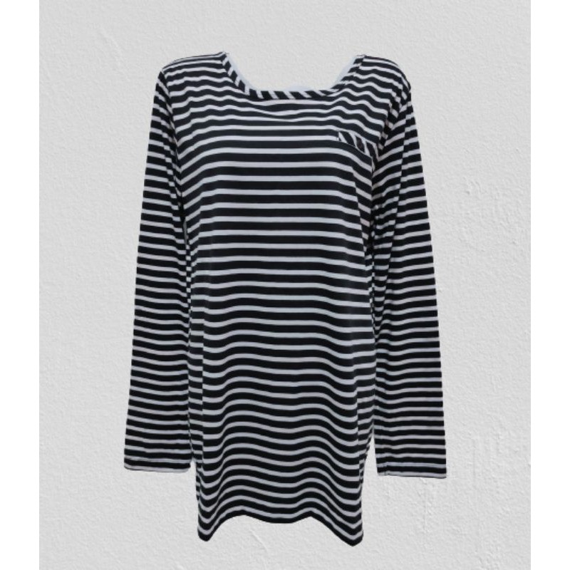 Kaos wanita phenomenal ( hitam salur)