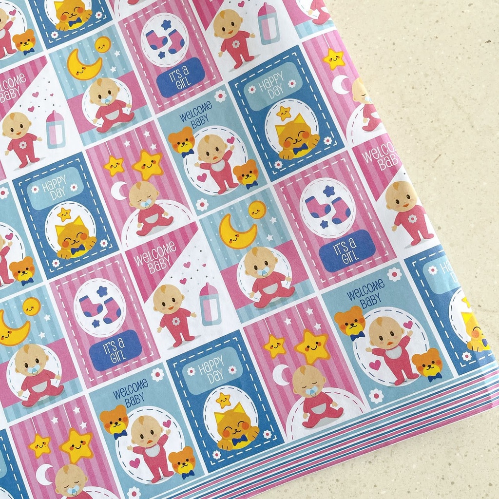 

Kertas kado pink kotak baby
