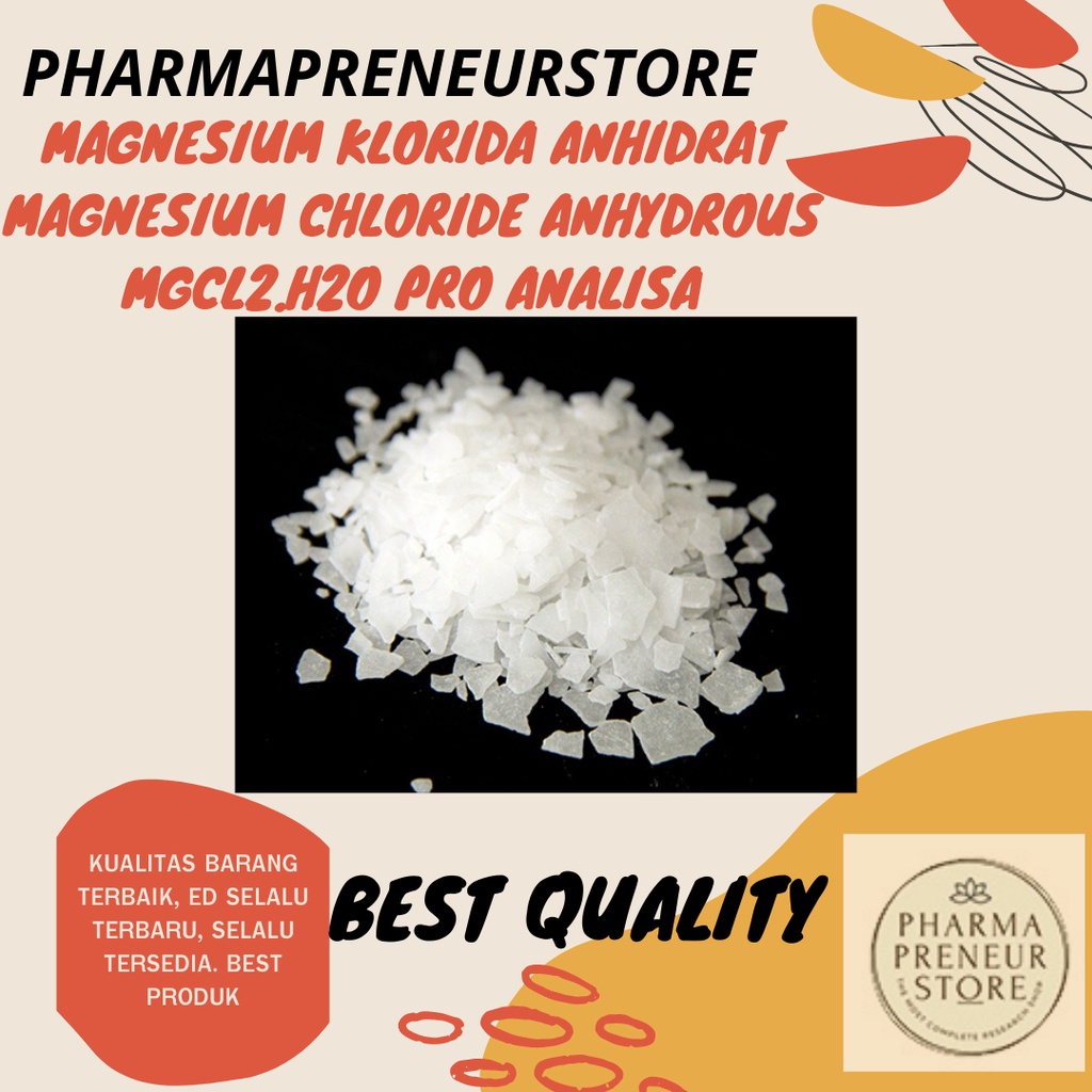 MAGNESIUM CHLORIDE ANHYDROUS / MAGNESIUM KLORIDA ANHIDRAT PRO ANALISA 5 DAN 10 GRAM MERCK BEST QUALITY