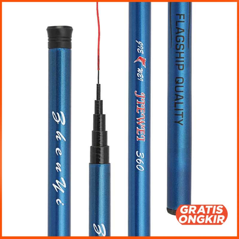 Joran Pancing Fiberglass Fishing Rod - JW360 4.5m