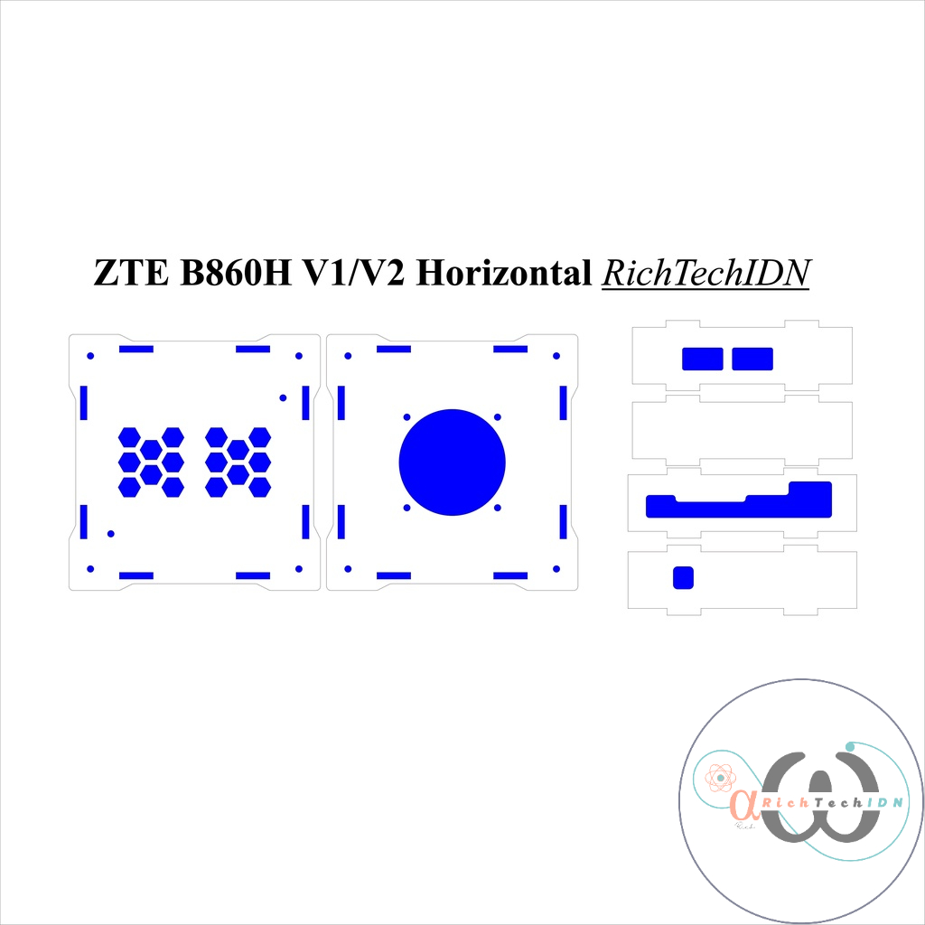 Casing/Case Akrilik STB ZTE B860H V1/V2 Horizontal