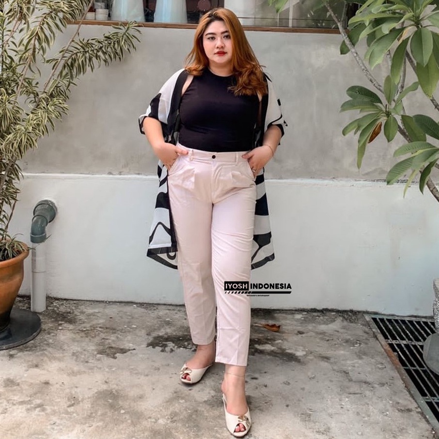 BAGGY PANTS JUMBO PREMIUM BB 65 KG - 90 KG CELANA KERJA WANITA CELANA BAHAN XXL, L4, L5, L6