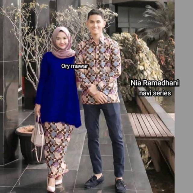 Nia Ramadhani Tunik Batik Couple Ld 100 Cm Aura Gown Murah Original
