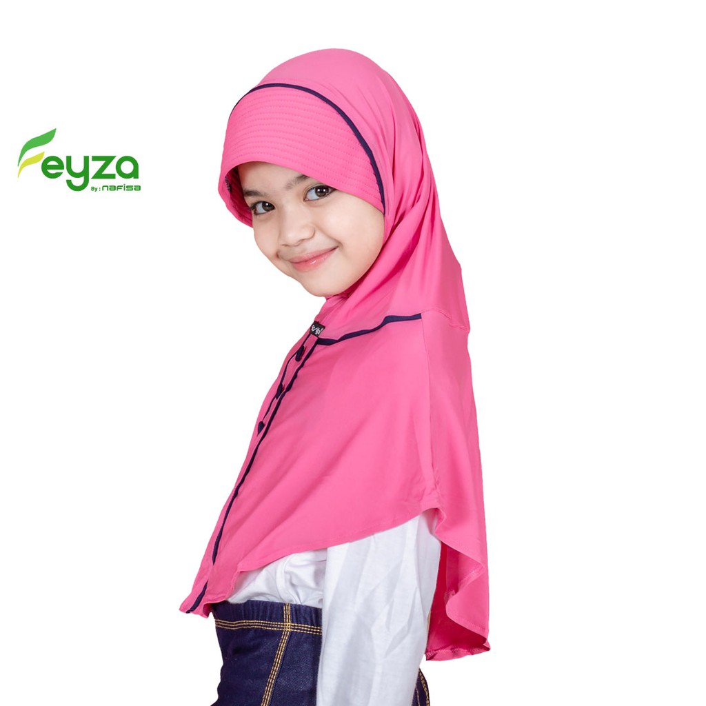 Jilbab Instan Anak Feyza Aruna | Hijab Instan Anak Pad Kerudung Instan Bergo Anak Usia 6 - 9 Tahun