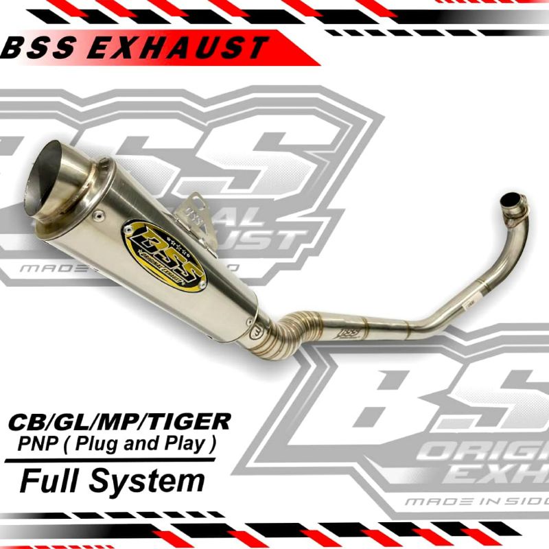knalpot mp gl cb tiger type bulat competisi pro original bss muffler