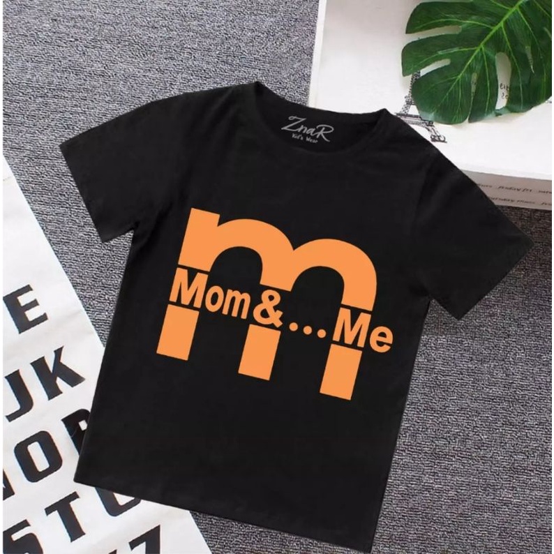 Baju bayi atasan kaos bayi usia 3-9 bulan-16 Hitam Mom n Me