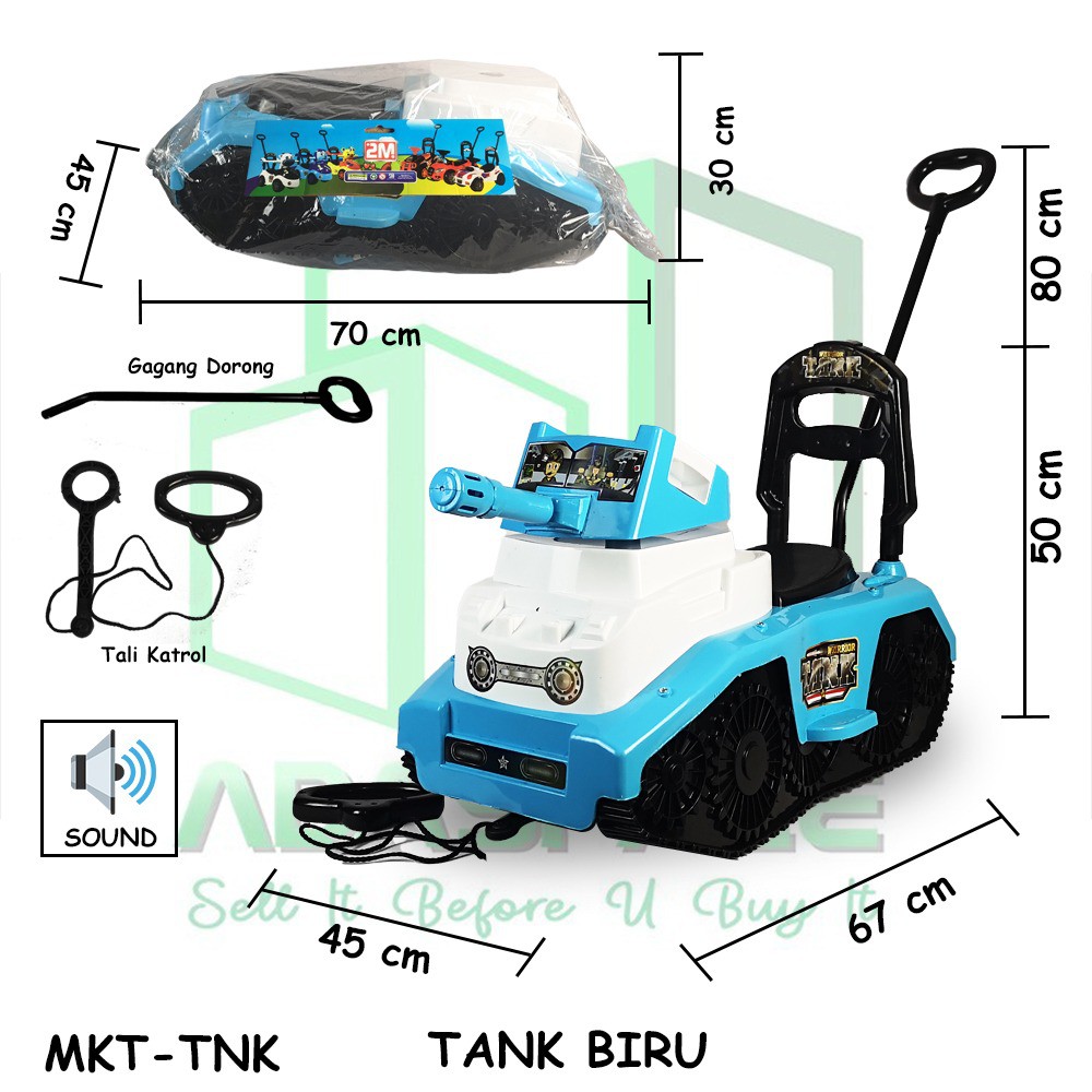 MURAH TNK Tank Mobil Mobilan Ride On Car Tolo Car Dorong Duduk Mainan Anak Laki Laki Besar Murah BIGBROTHER