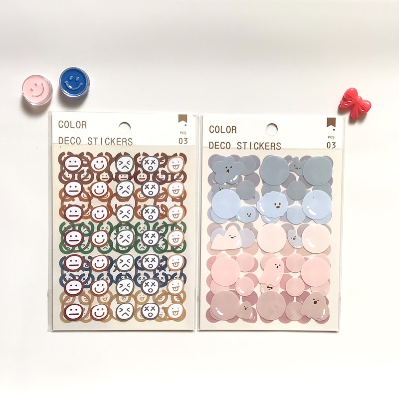 

[3 pcs] Color Deco Sticker Journaling