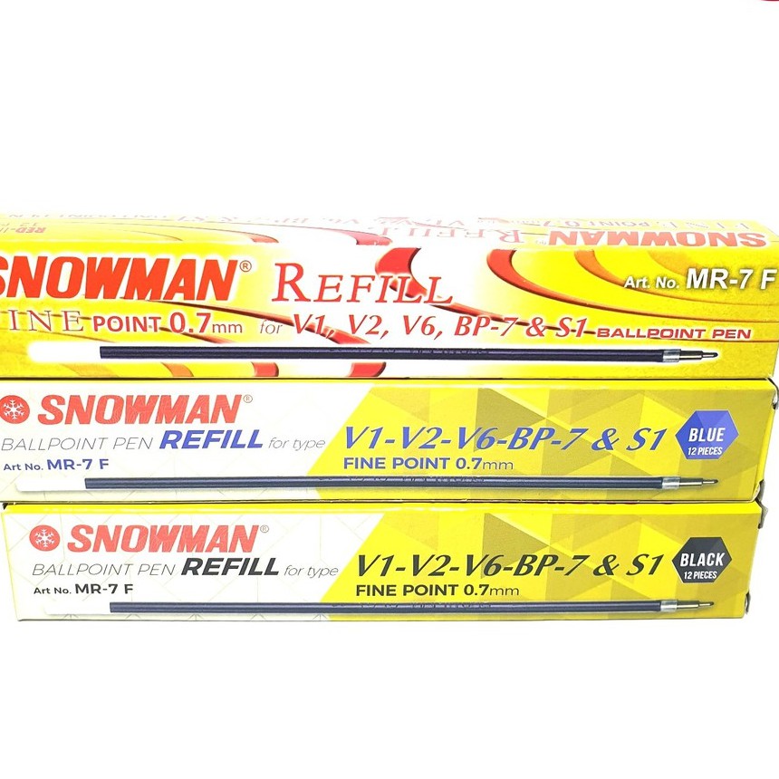 

REFILL BALLPEN PEN PULPEN BOLPOIN SNOWMAN MR7F V1 V2 V6 BP7 S1 WARNA HITAM