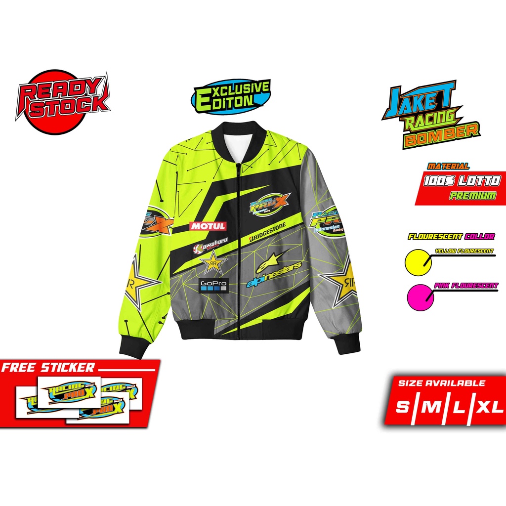 JAKET BOMBER RACING PRO X LIMITED EDITION EXCLUSIVE GREEN STABILO PREMIUM