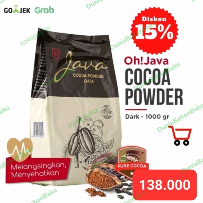 

ORIGINAL MURAH JAVA DARK Cocoa Powder 1000g Dark Chocolate| ASLI (Bukan Repack)