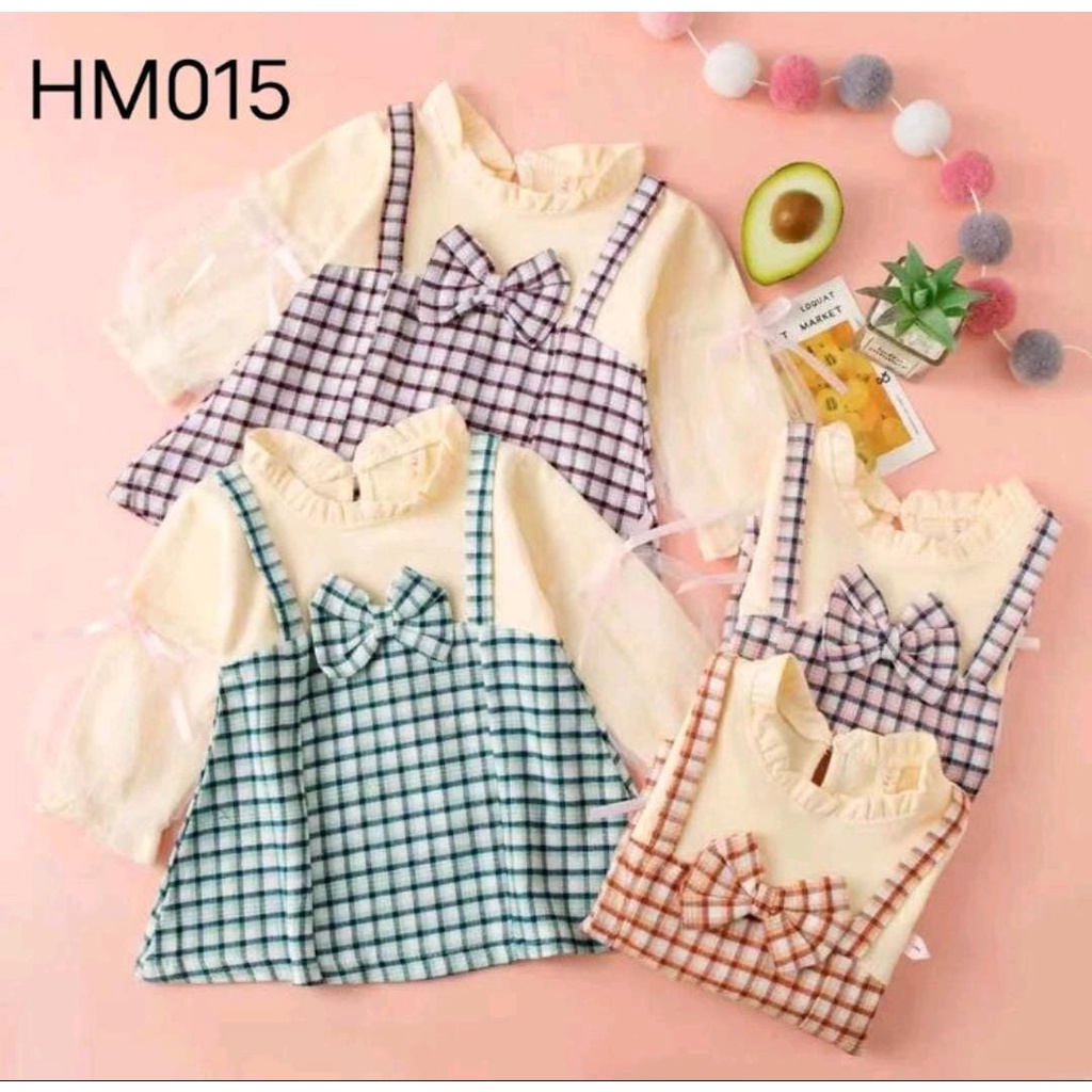 Dress Baby Overal Pita Lengan Panjang