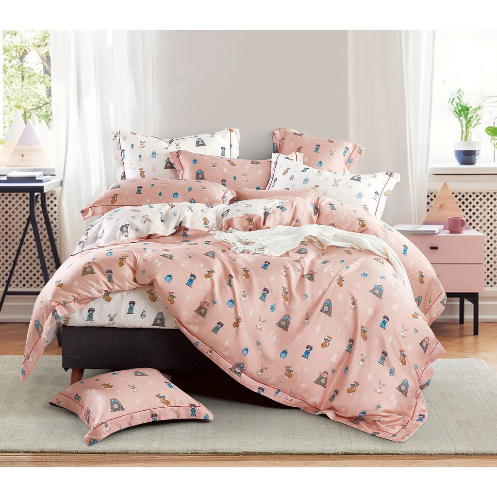 Picasso Sprei Tencel Botanic Oeko Tex® Animals Pink