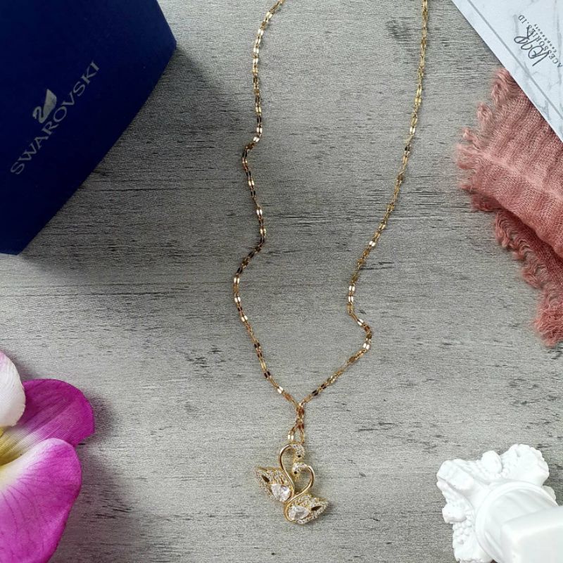 Twin Swan Necklace / Kalung Twin Swan