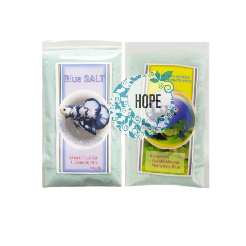 BLUE SALT GARAM BIRU Ikan Cupang Obat White Spot Anti Jamur