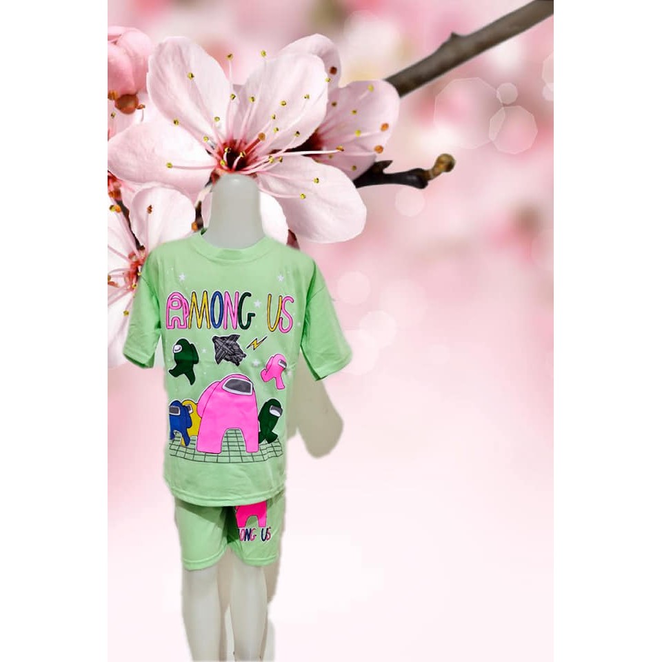 Stelan anak cewek Ls Katun Among Us - stelan anak Motif Amonng Us - baju santai anak cewek - BAJU ANAK CEWEK-3