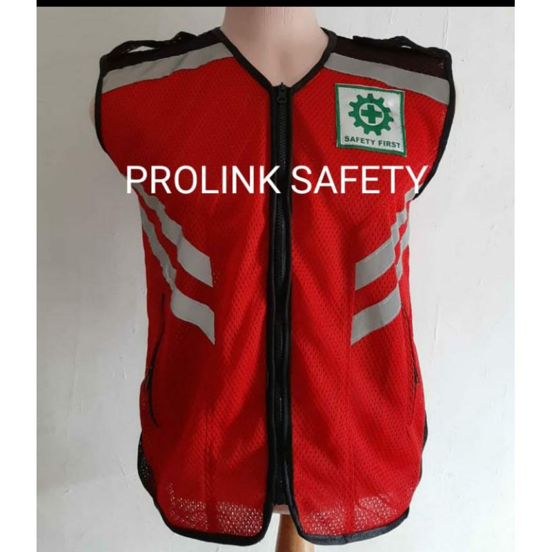 ROMPI SAFETY HSE JARING MERAH FREE LOGO K3 DAN PUNGGUNG TERLARIS