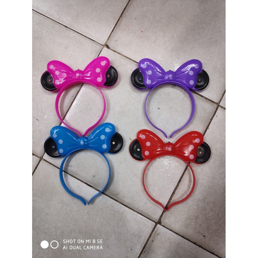 [CEV] Bando MIckey Mouse Minnie Mouse 4 lampu kedap kedip