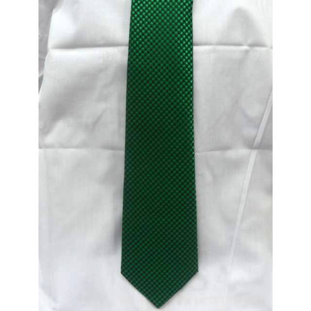 Dasi warna hijau bermotif