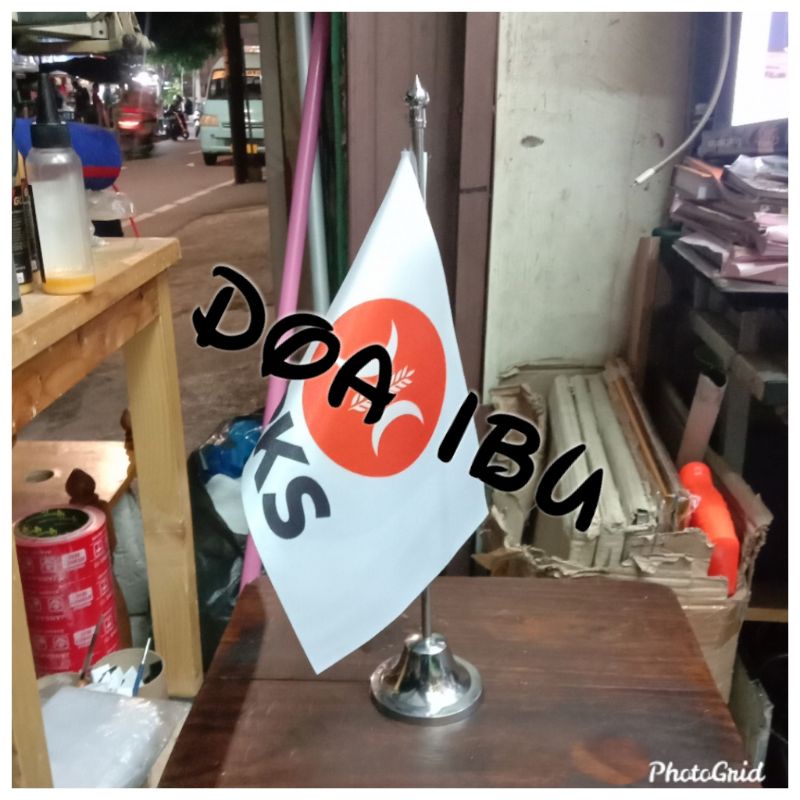 

best seller tiang stenlis meja+bendera meja partai PKS