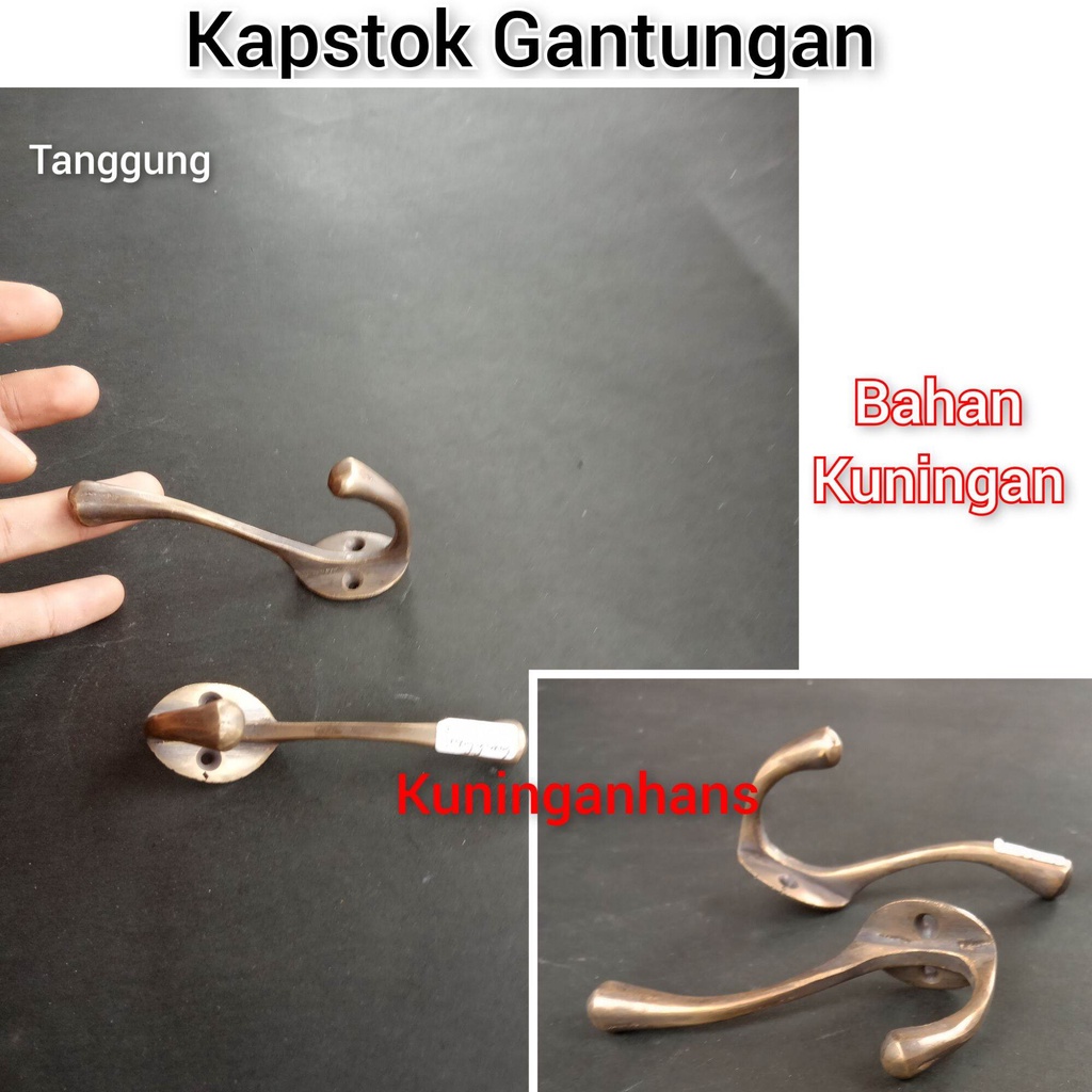 Kapstok Hook Gantungan Baju Kuningan Antik Unik Kuno Klasik kapstok kuningan antik kapstok tanggung